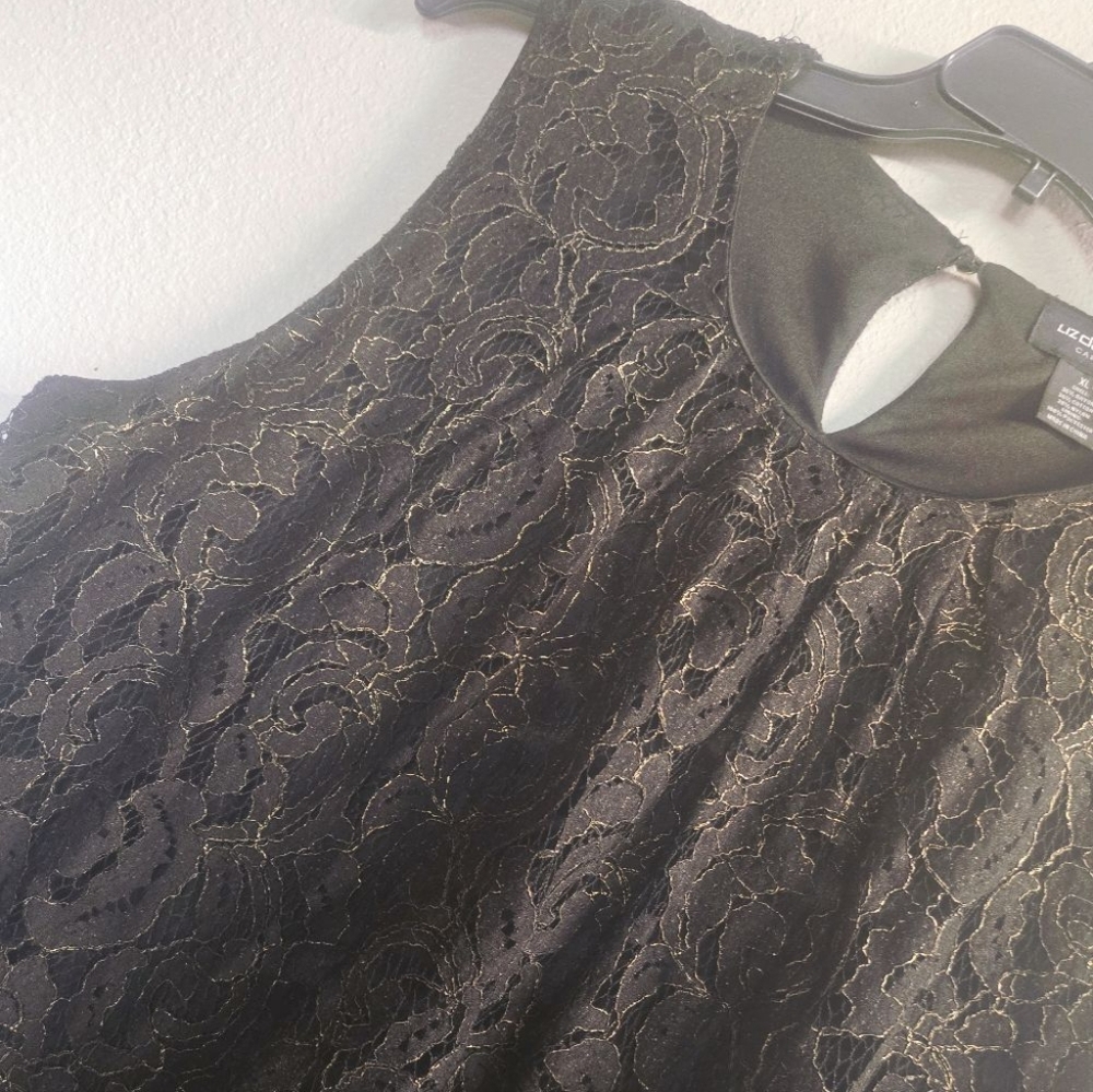 NWOT! Liz Claiborne Career Sleeveless Lace Overlay Top